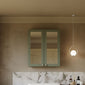 Thaxton Mirror Cabinet 600mm Mirror Cabinet 50/50 (180 Depth) - Fern Green - welovecouk