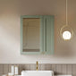Thaxton Wall Hung 200mm 1-Door Wall Cabinet (180 Depth) - Fern Green