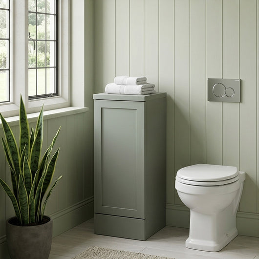  Thaxton Floor Standing 400mm 1-Door Base Unit (235 compact Depth) - Fern Green