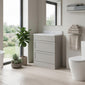 Thaxton Floor Standing 600mm 2-Drawer Unit (335 Depth) - Pebble Grey - welovecouk