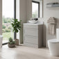 Thaxton Floor Standing 600mm 2-Drawer Unit (335 Depth) - Pebble Grey - welovecouk