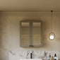 Thaxton Mirror Cabinet 600mm Mirror Cabinet 50/50 (180 Depth) - Pebble Grey - welovecouk