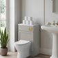 Thaxton Floor Standing 500mm WC Unit (335 Depth) - Pebble Grey