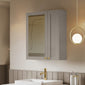 Thaxton Wall Hung 200mm 1-Door Wall Cabinet (180 Depth) - Pebble Grey