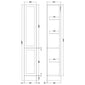 Thaxton Tall Unit 1900 x 300mm - Pebble Grey - welovecouk