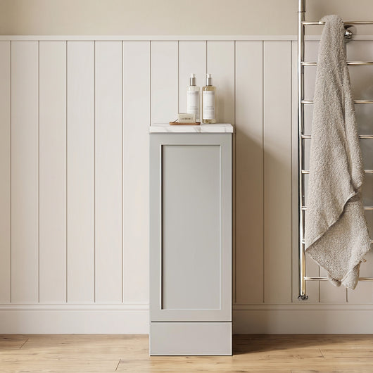  Thaxton Floor Standing 300mm 1-Door Base Unit (335 Depth) - Pebble Grey - welovecouk