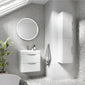 Nuie Parade Wall Hung  600mm  2-Drawer Vanity Unit with Ceramic Basin - Gloss White
