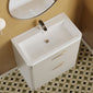 Nuie Parade Floor Standing  800mm 2-Drawer Vanity Unit with Ceramic Basin - Pebble Grey