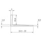 10MM GREY L SHAPED PVC TILE TRIM