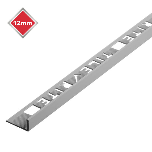  12MM GREY L SHAPED PVC TILE TRIM