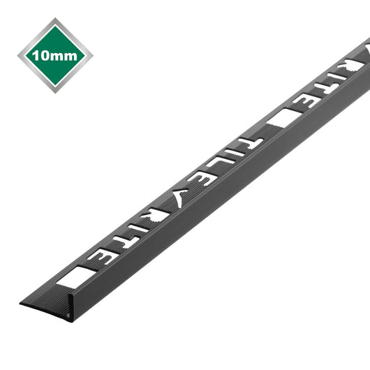  10MM BLACK L SHAPE PVC TILE TRIM