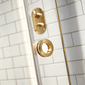 Frameless Single Door 8mm Quadrant Enclosures 900 x 900 - Brushed Brass