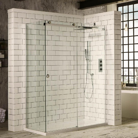  Frameless Sphere Sliding Door 8mm 1700mm - Chrome