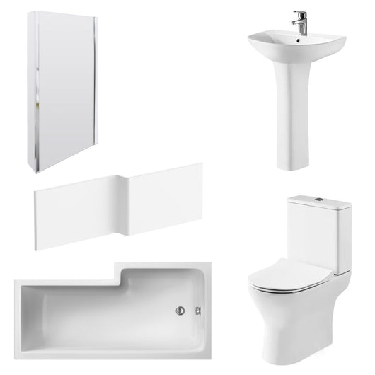  Freya 1800mm L Shape Shower Bathroom Suite