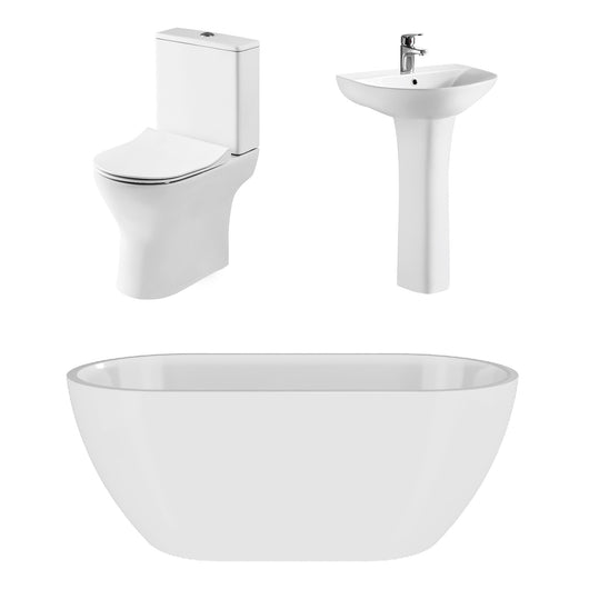  Freya Freestanding Ashford Double  Ended Bath Suites - 1600 x 750