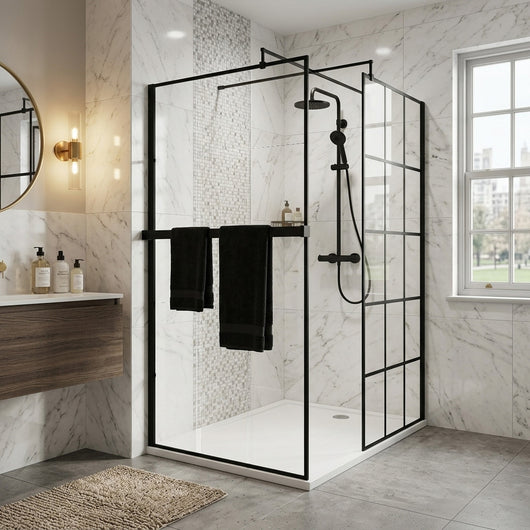  Wet room Panel Shelf - Black