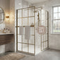 Wet room Panel Shelf - Brushed Brass