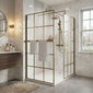 Wet room Panel Shelf - Brushed Brass