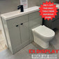 Hudson Reed Fusion 1000mm Combination Vanity & WC Compact - Gloss Grey Mist Ex-Display at Wigan Store