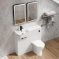 Calver 1100mm Combination Unit Gloss White & Semi Recessed Round Basin