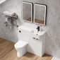 Calver 1100mm Combination Unit Gloss White & Semi Recessed Round Basin