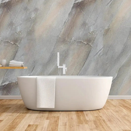  SDG Wall Shower & Bathroom Panel 2400 x 1000 x 10mm - Grey Onxy Stone - welovecouk