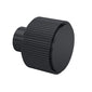 Hudson Reed Fluted Furniture Knob Handle - Matt Black - welovecouk