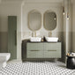 Finger Pull Handle 300mm - Brushed Brass - welovecouk
