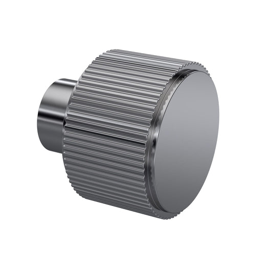  Hudson Reed Fluted Furniture Knob Handle - Brushed Pewter - welovecouk