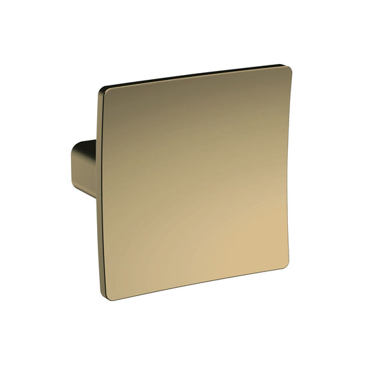 Square Dished Knob Handle - Brushed Brass - welovecouk