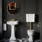 Huxton 1-Tap-Hole 640mm Basin with Low Level Toilet - Brushed Brass - welovecouk