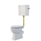 Huxton Traditional Low Level Toilet With Cistern & Flush Pipe - Brushed Brass - welovecouk