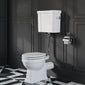 Huxton Traditional Low Level Toilet With Cistern & Flush Pipe - Chrome - welovecouk