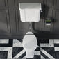 Huxton Traditional Low Level Toilet With Cistern & Flush Pipe - Chrome - welovecouk