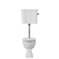 Huxton Traditional Low Level Toilet With Cistern & Flush Pipe - Chrome - welovecouk
