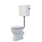Huxton Traditional Low Level Toilet With Cistern & Flush Pipe - Chrome - welovecouk