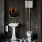 Huxton 2-Tap-Hole 640mm Basin with High Level Toilet - Brushed Brass - welovecouk