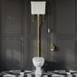Huxton Traditional High Level Toilet With Cistern & Flush Pipe - Brushed Brass - welovecouk