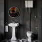 Huxton 1-Tap-Hole 640mm Basin with High Level Toilet - Chrome - welovecouk