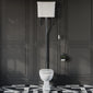 Huxton Traditional High Level Toilet With Cistern & Flush Pipe - Chrome - welovecouk