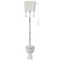 Huxton Traditional High Level Toilet With Cistern & Flush Pipe - Chrome - welovecouk