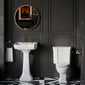 Huxton 2-Tap-Hole 640mm Basin with Close Coupled Toilet - Brushed Brass - welovecouk