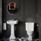 Huxton 1-Tap-Hole 640mm Basin with Close Coupled Toilet - Chrome - welovecouk