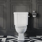 Huxton Traditional Close Coupled Toilet and Cistern - Chrome - welovecouk