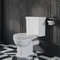 Huxton Traditional Close Coupled Toilet and Cistern - Chrome - welovecouk