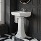 Huxton 640mm Basin & Pedestal 1TH - welovecouk