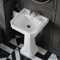Huxton 640mm Basin & Pedestal 1TH - welovecouk