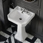 Huxton 640mm Basin & Pedestal 3TH - welovecouk
