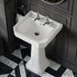 Huxton 640mm Basin & Pedestal 2TH - welovecouk
