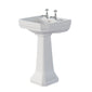 Huxton 540mm Basin & Pedestal 2TH - welovecouk